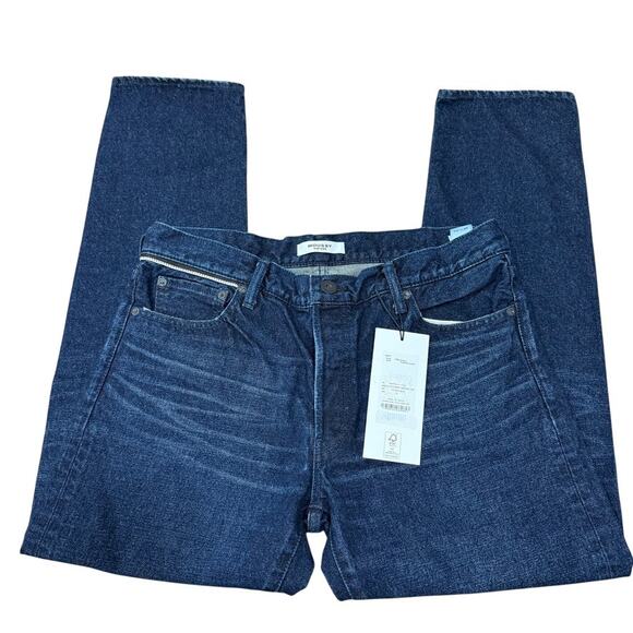 MOUSSY Vintage Emma Tapered Mid 100% Cotton Jeans Dark Blue 31 - Picture 2 of 7